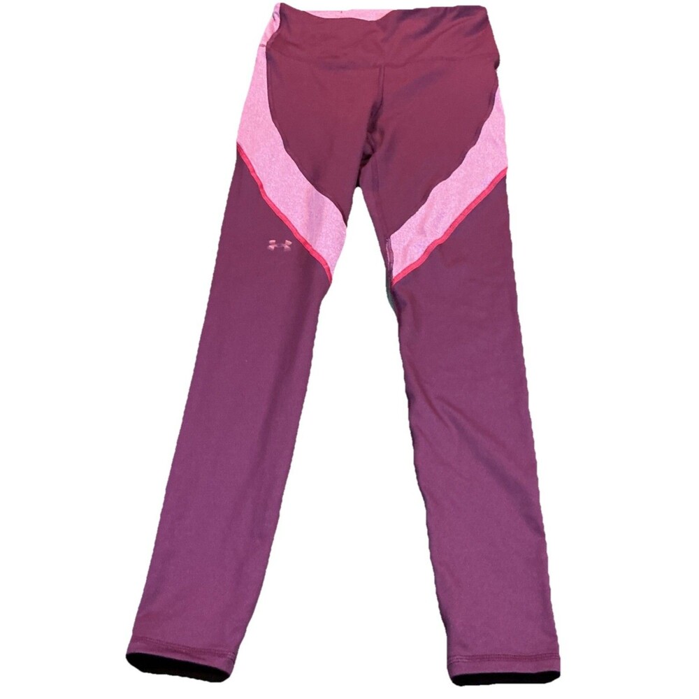 Under Armour Women's XS Colorblock Ankle Leggings Purple Pink Lightweight